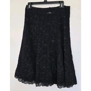 VTG Cabi Skirt Womens M Y2K Black Floral Whimsigoth Witchy Fairy Grunge Vamp USA